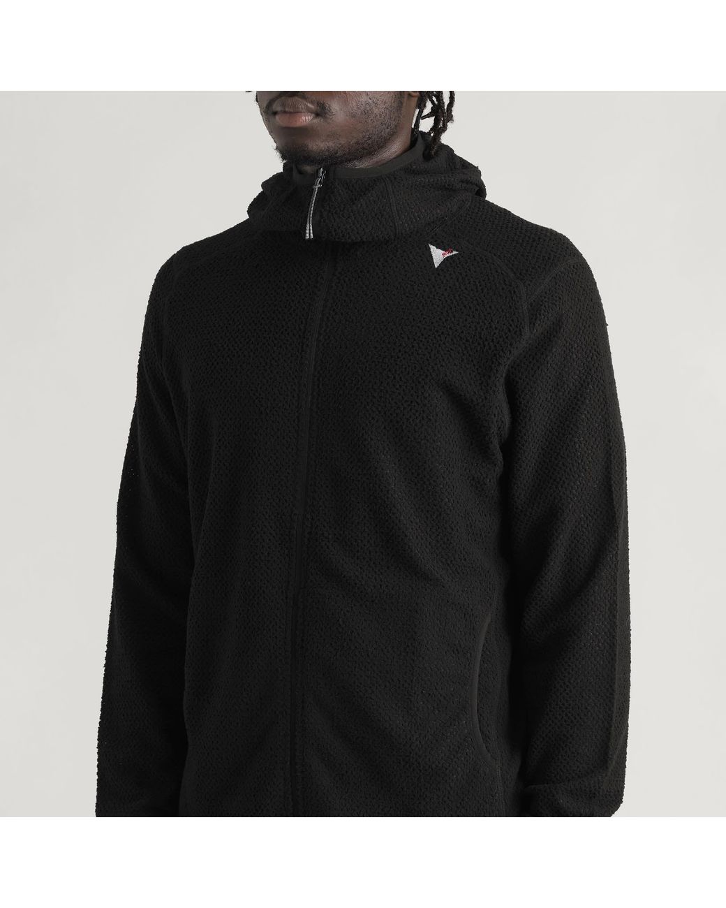 Roa Black Awi Thermal Zip Hoodie for men