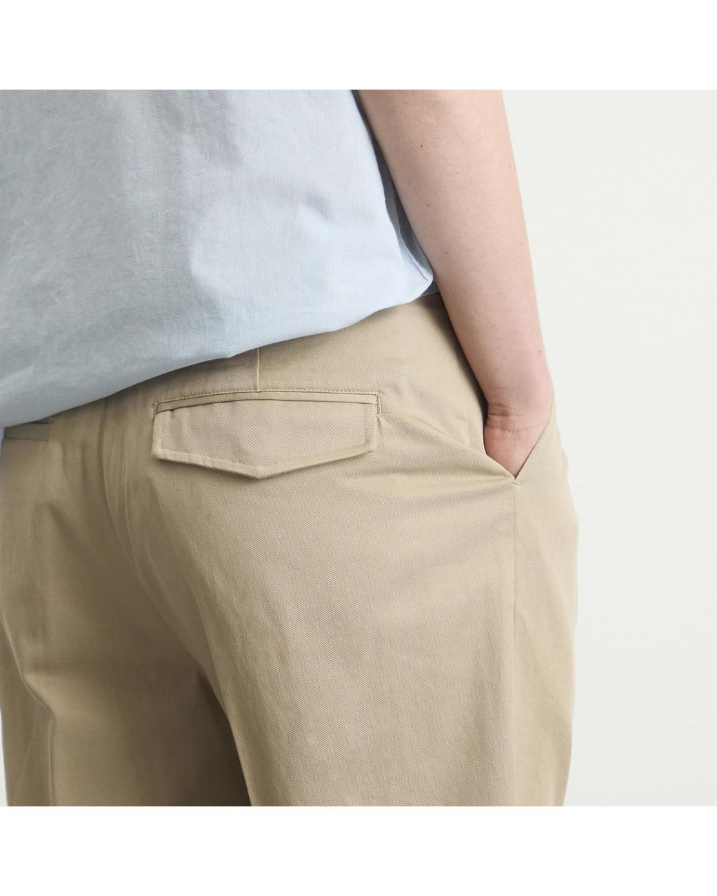 Wax London Natural Aubyn Pleated Trousers for men