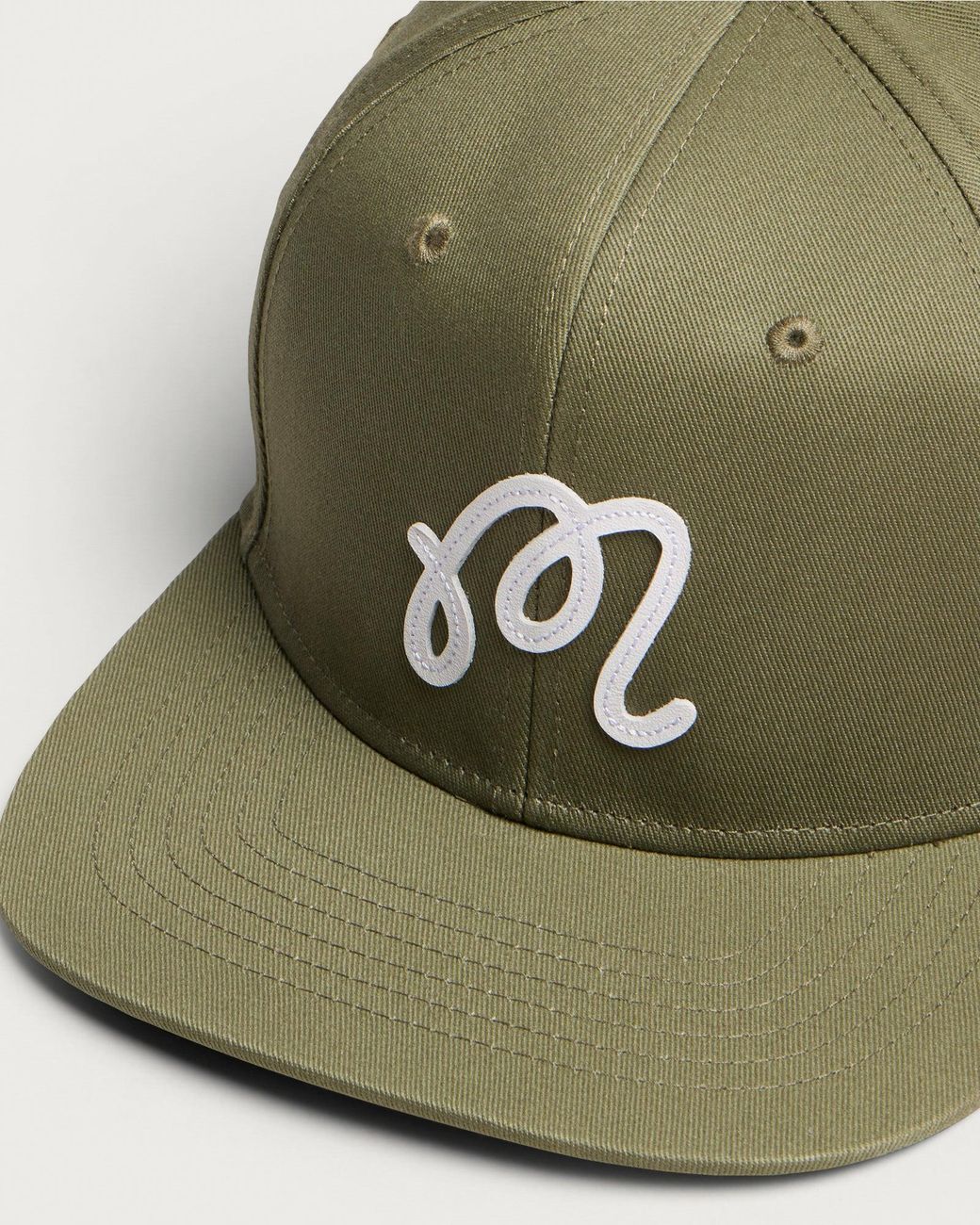 Malbon Green M Script Snapback for men