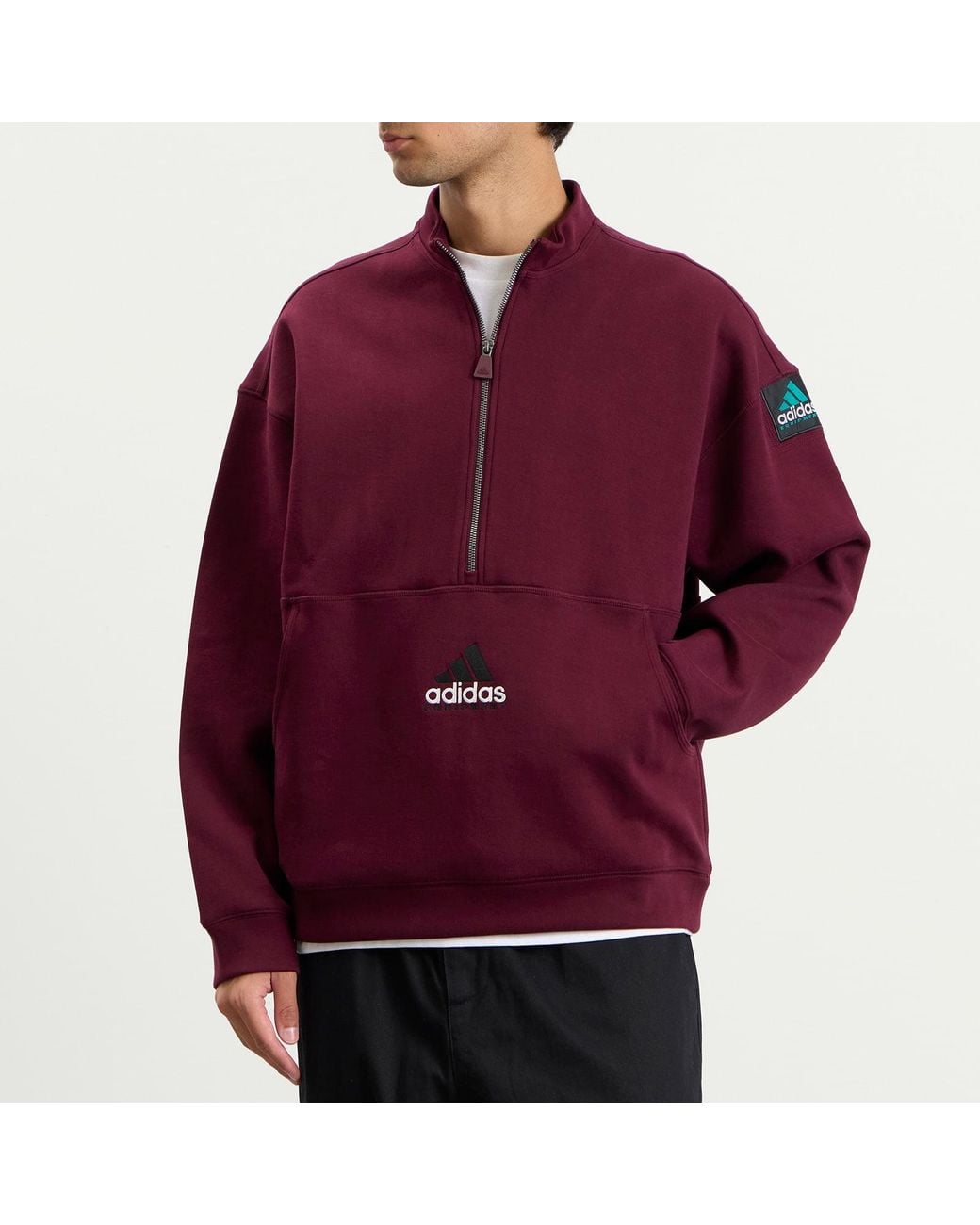 Adidas Purple Eqt Half Zip for men