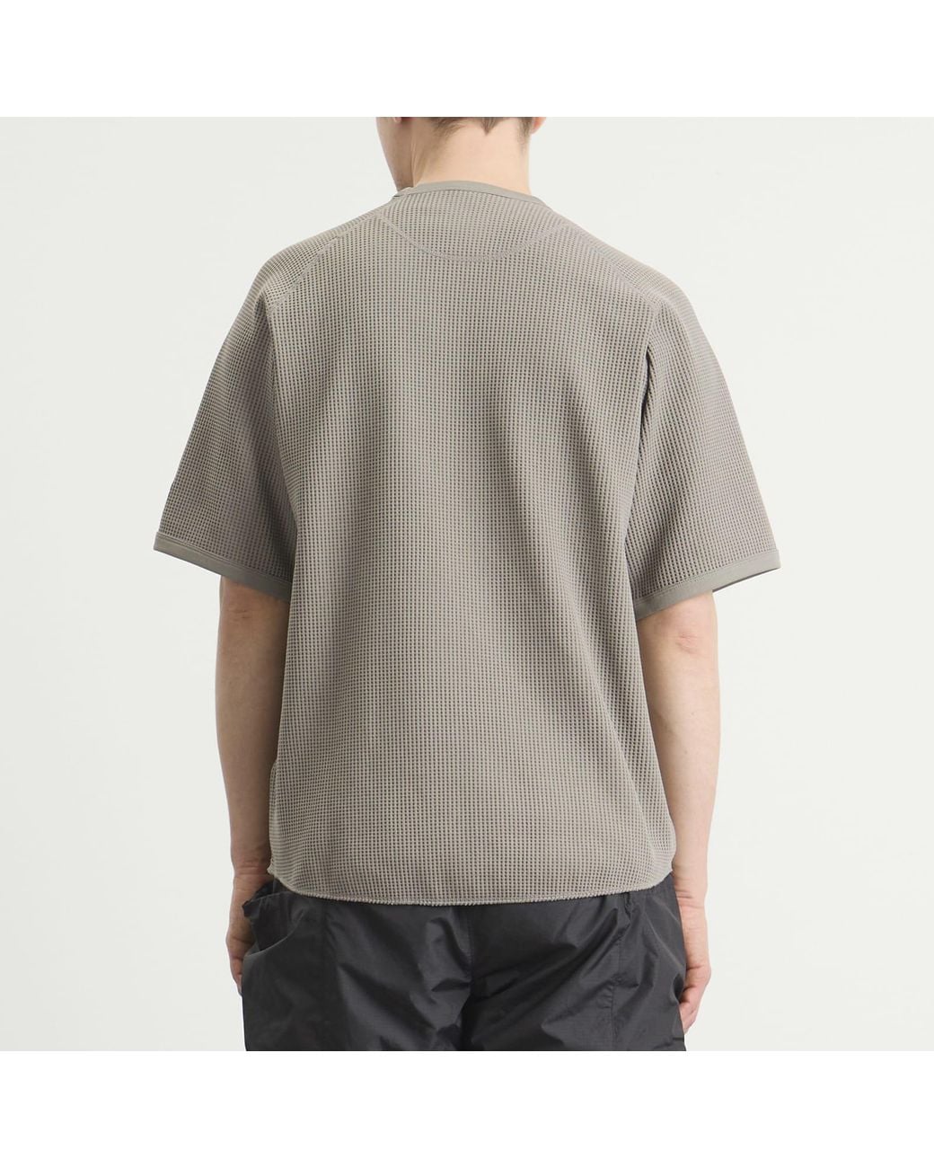 Goldwin Gray Waffle Light T-Shirt for men
