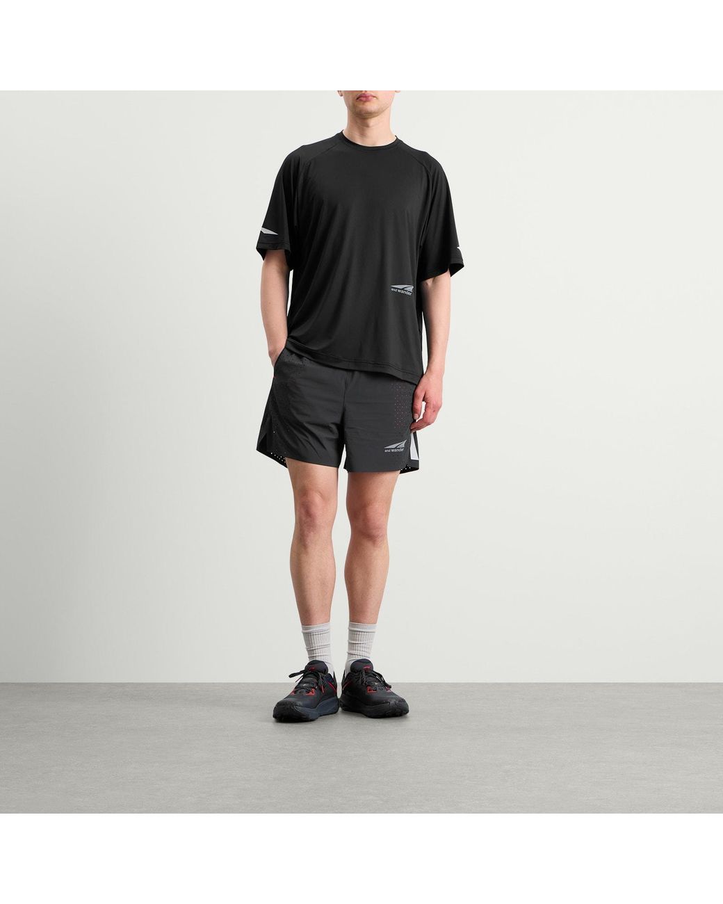 And Wander Black X Altra T-Shirt for men