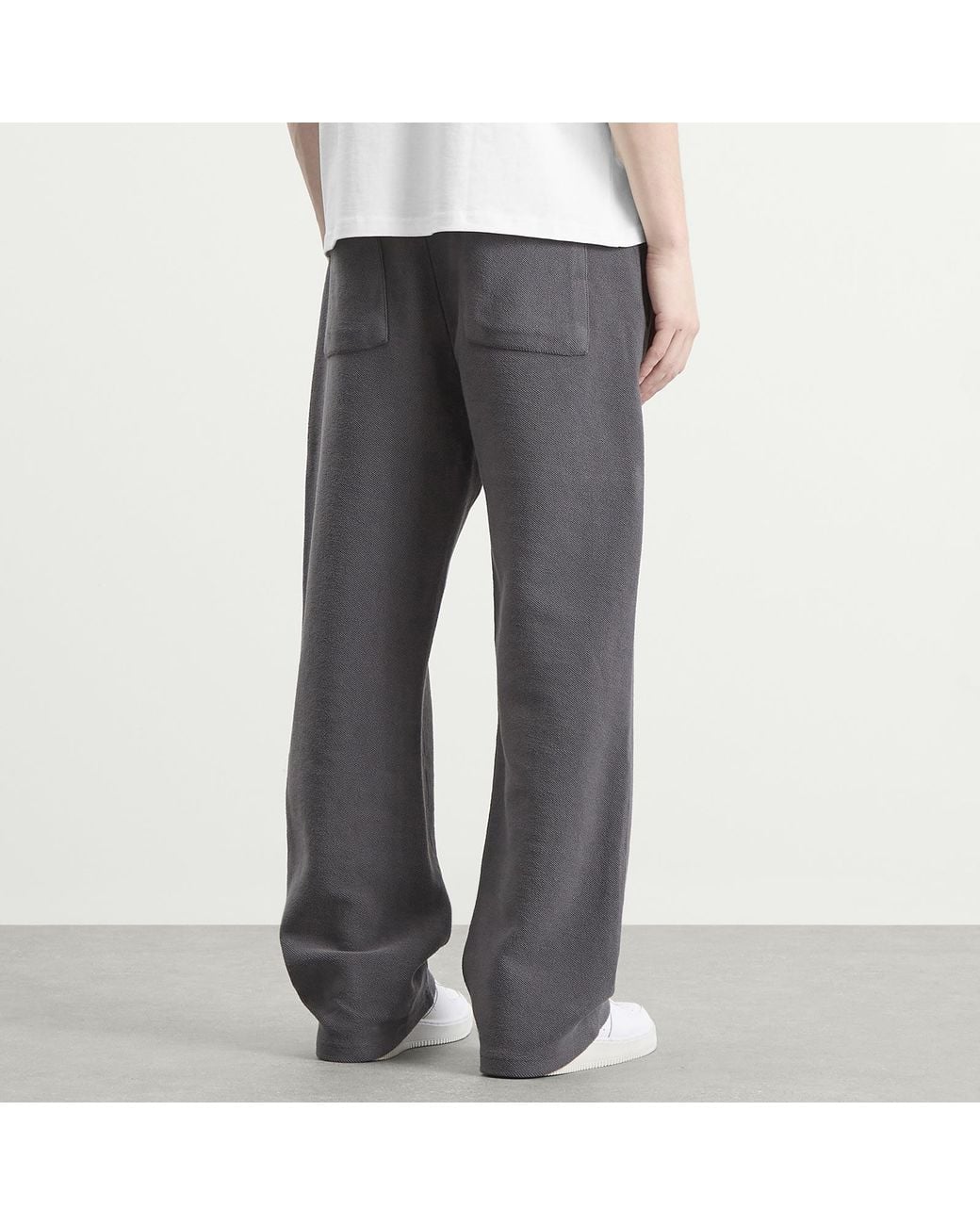 Annie Hood Gray Inside Out College Straight Joggers for men