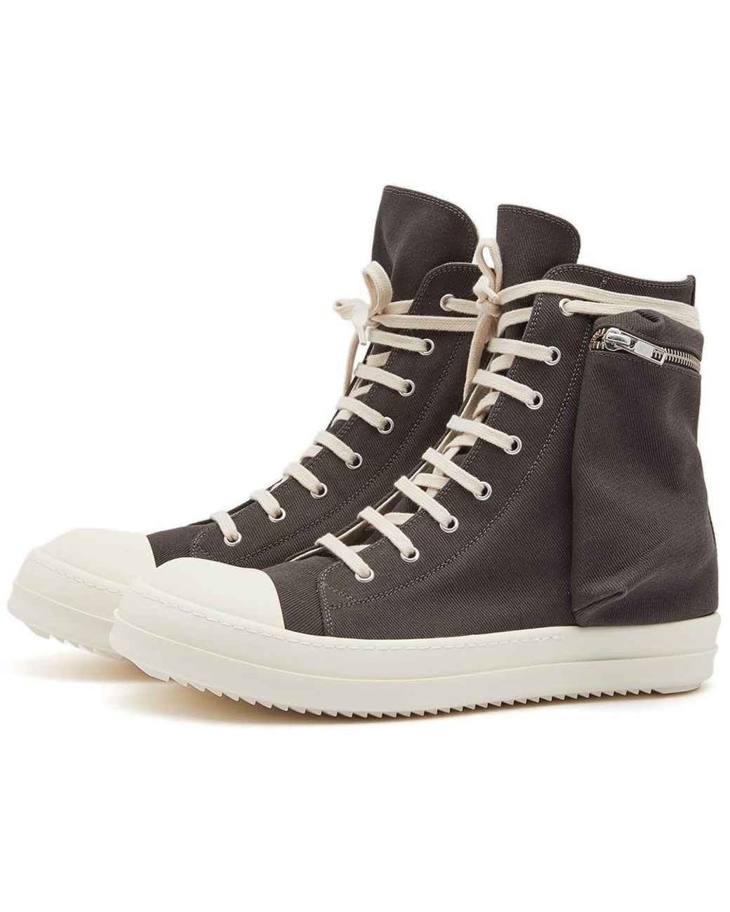 Rick Owens DRKSHDW Men's Black Denim Twill Cargo Sneaks