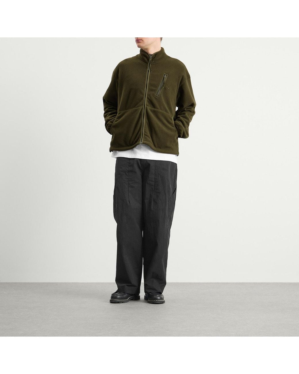 FRIZMWORKS Green Fleece Zip Jacket for men