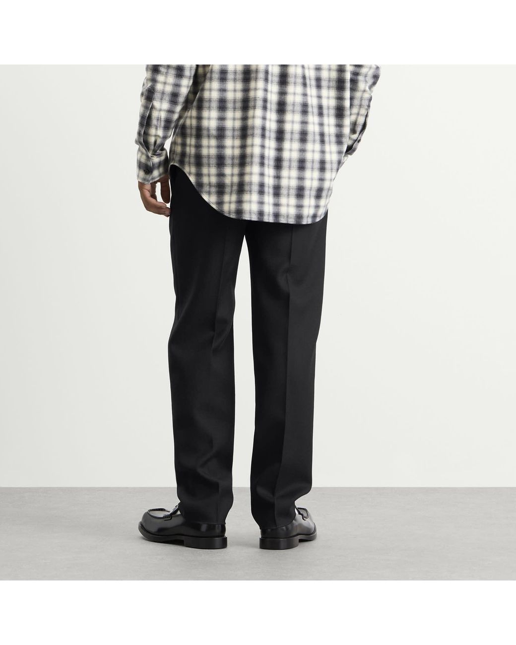 Balenciaga Black Wool Gabardine Tailored Trousers for men