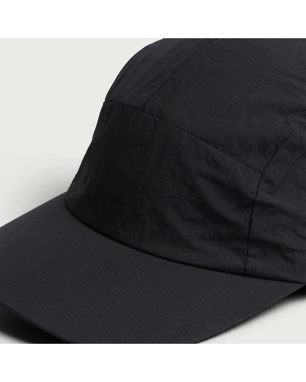 Snow Peak Black Nylon Double Rip Cap for men