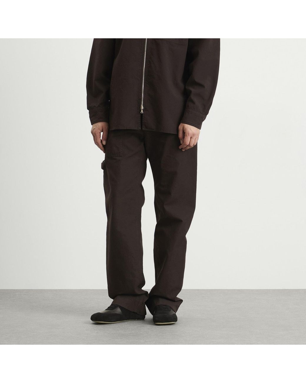 Dries Van Noten Gray Overdyed Double Weave Cotton Cargo for men