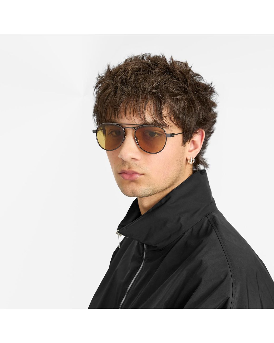 Saint Laurent Metallic Saint Laurent Sl 708 Sunglasses