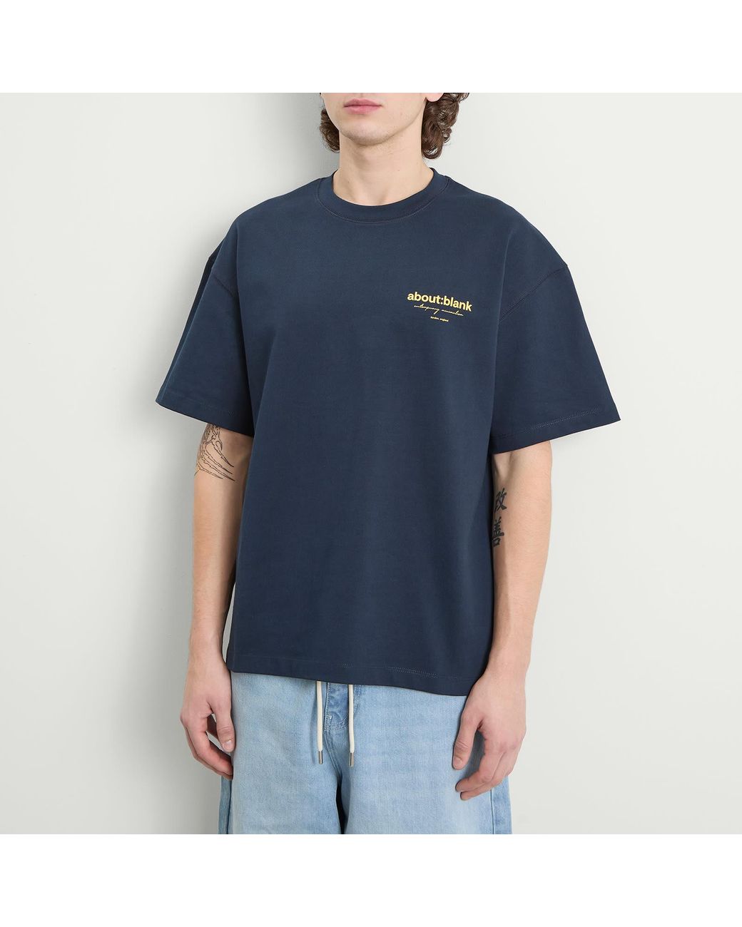 About Blank Blue Reverse T-Shirt for men