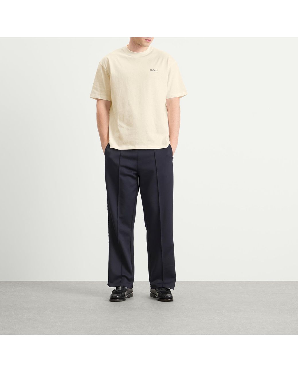 Palmes Natural Logo Stitch T-Shirt for men