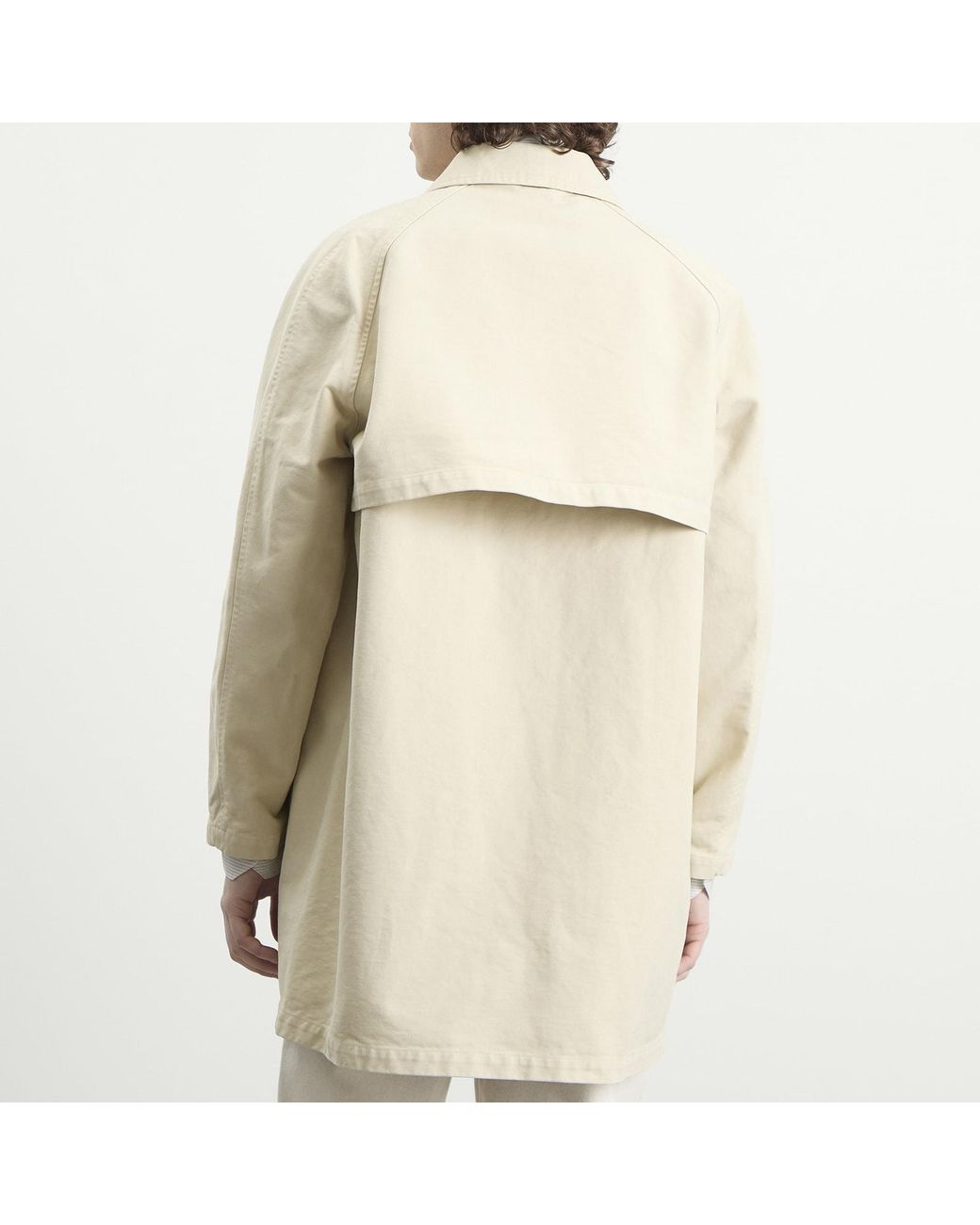 Auralee Natural Garment-Dyed Cotton Heavy Twill Short Coat for men
