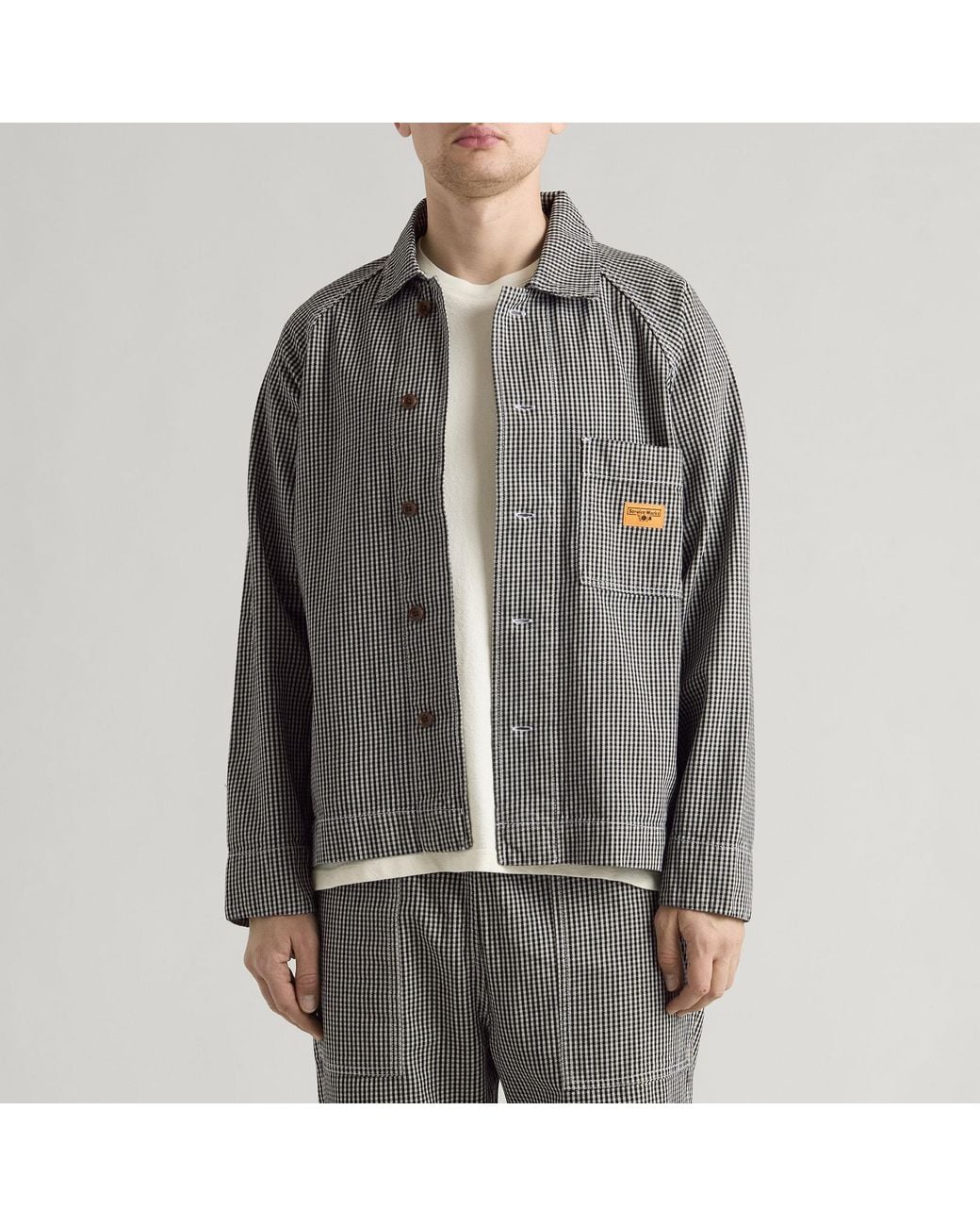 Service Works Gray House Gingham Foh Overshirt for men