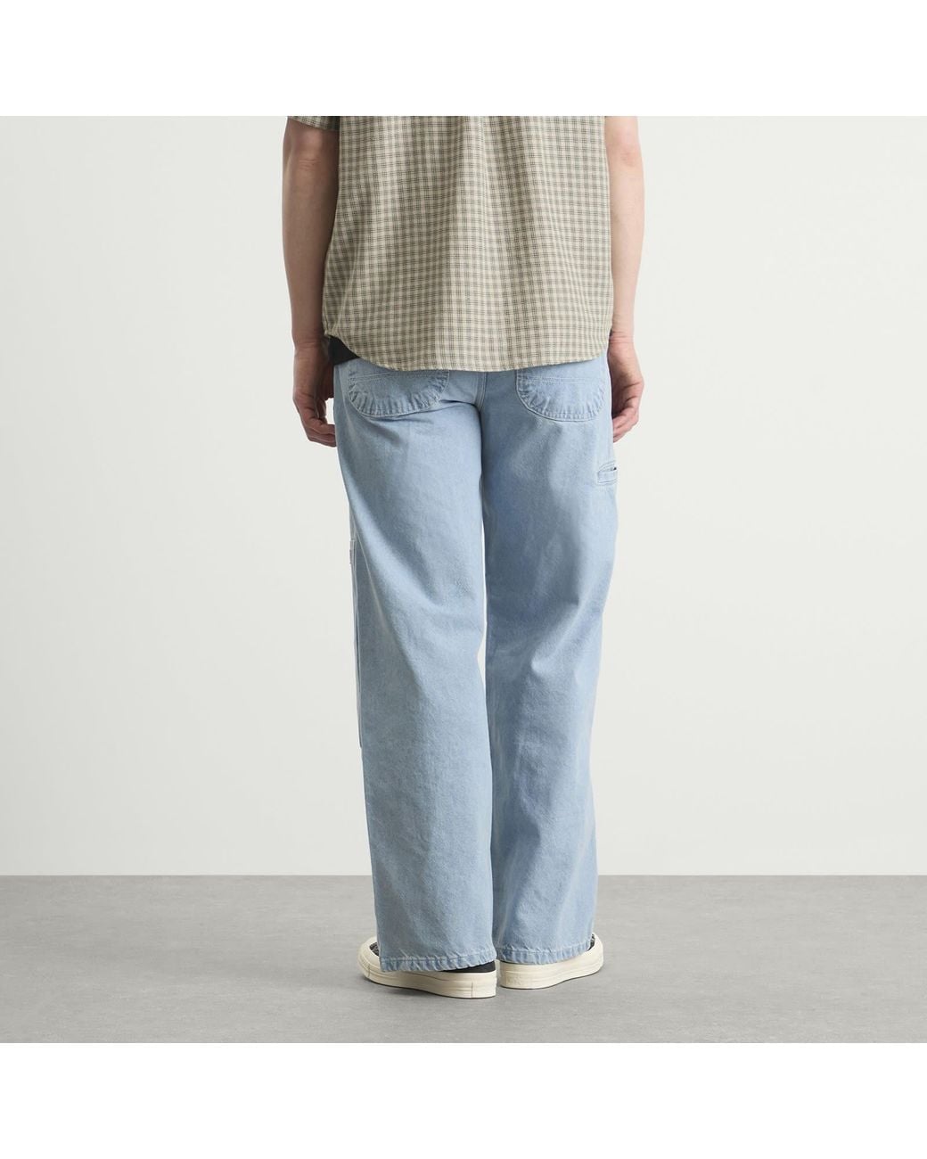 Dickies Blue Double Knee Loose Straight Denim Jeans for men