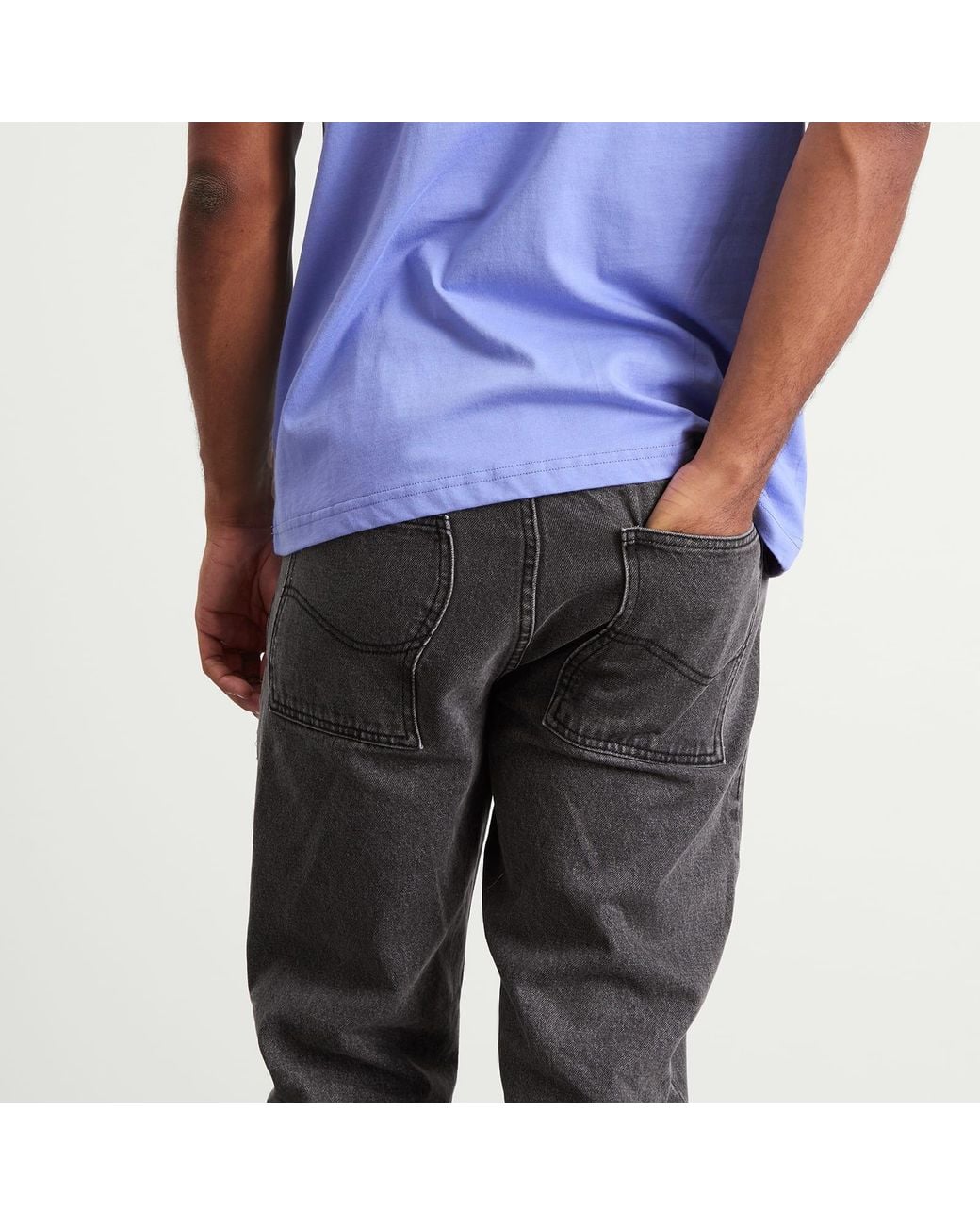 Dime Gray Straight Denim Pants for men