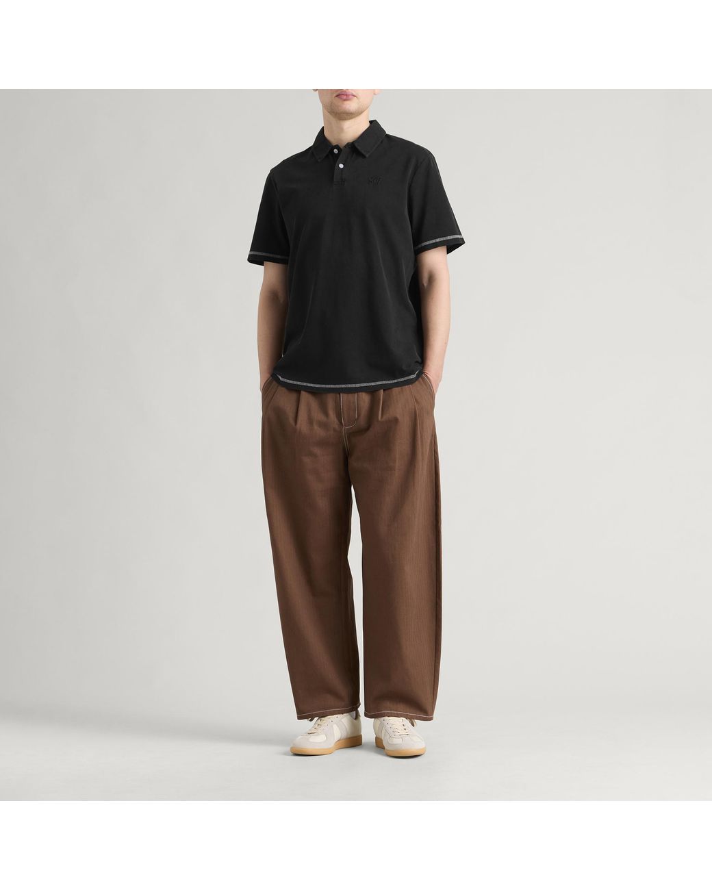 Malbon Black Fairway Overdyed Polo for men