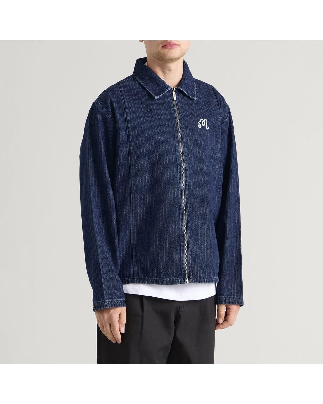 Malbon Blue Foreman Jacket for men