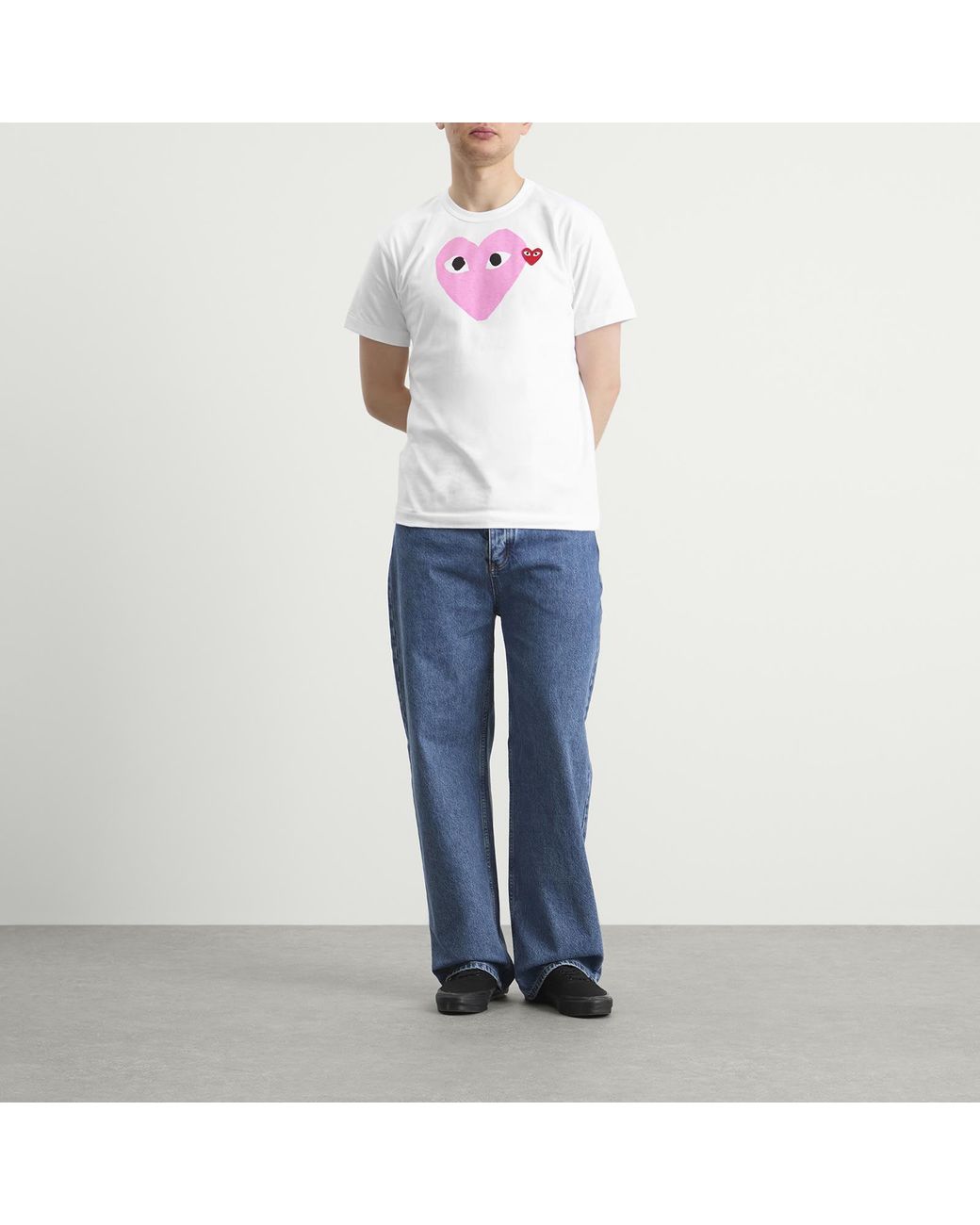 COMME DES GARÇONS PLAY Pink Heart Colour Heart T-Shirt for men
