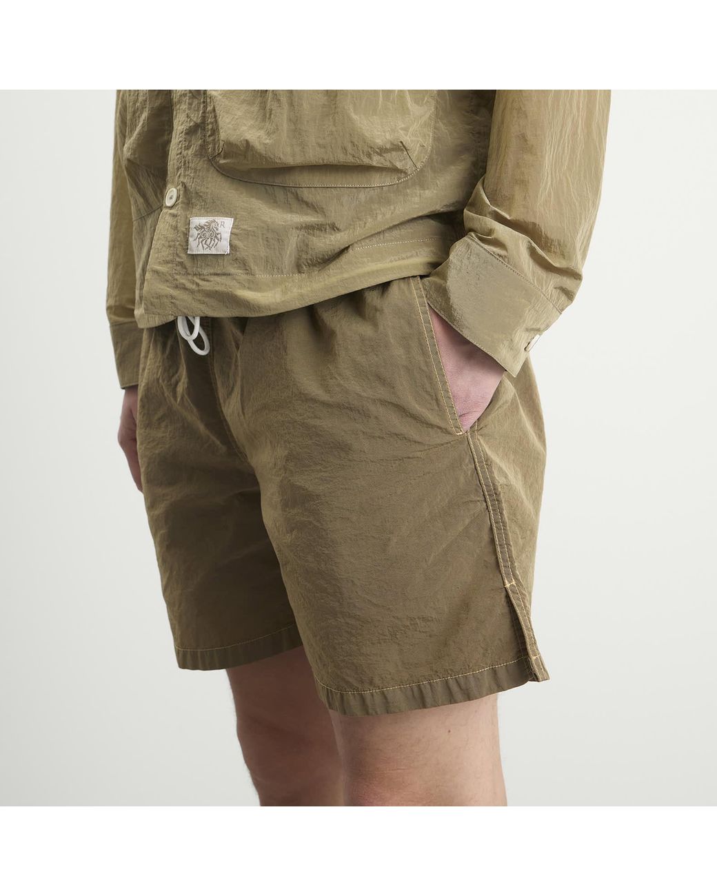 RANRA Keel Canvas Nylon Shorts in Green for Men | Lyst