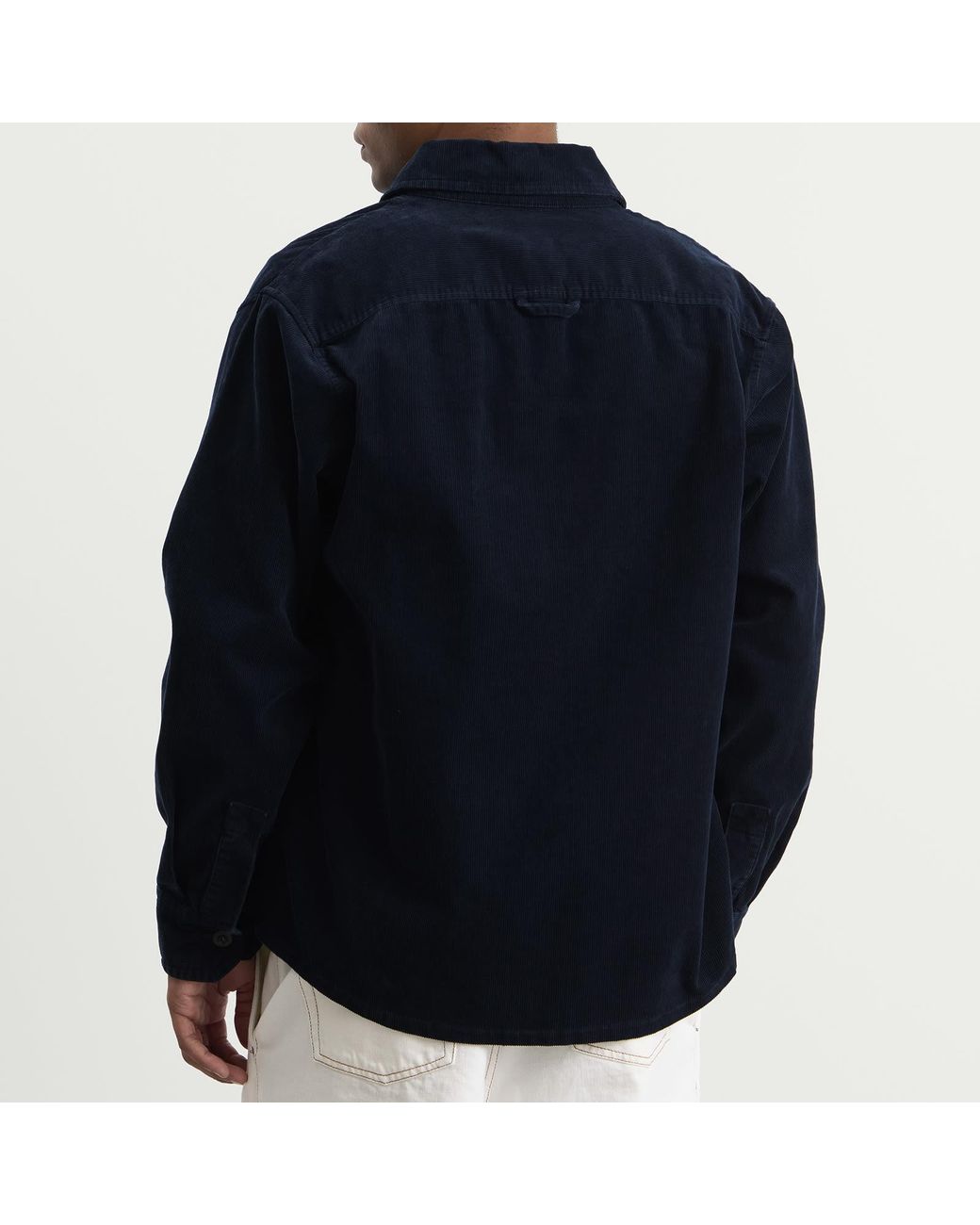 A.P.C. Blue Surchiemise Basile Logo Corduroy Shirt for men