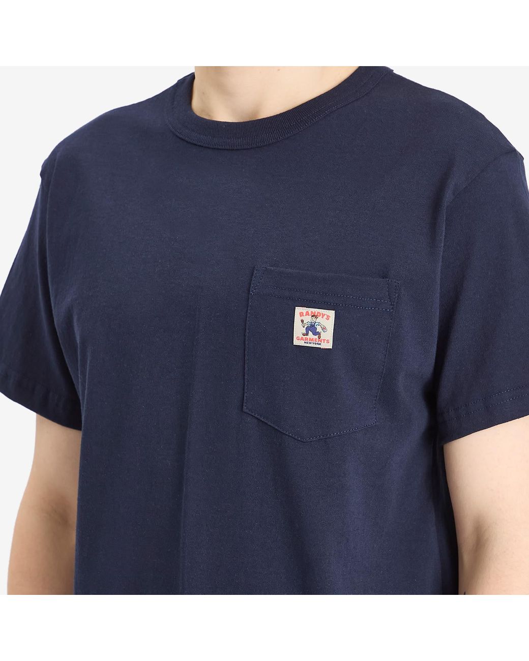 Randy's Garments Blue Logo Pocket T-Shirt for men