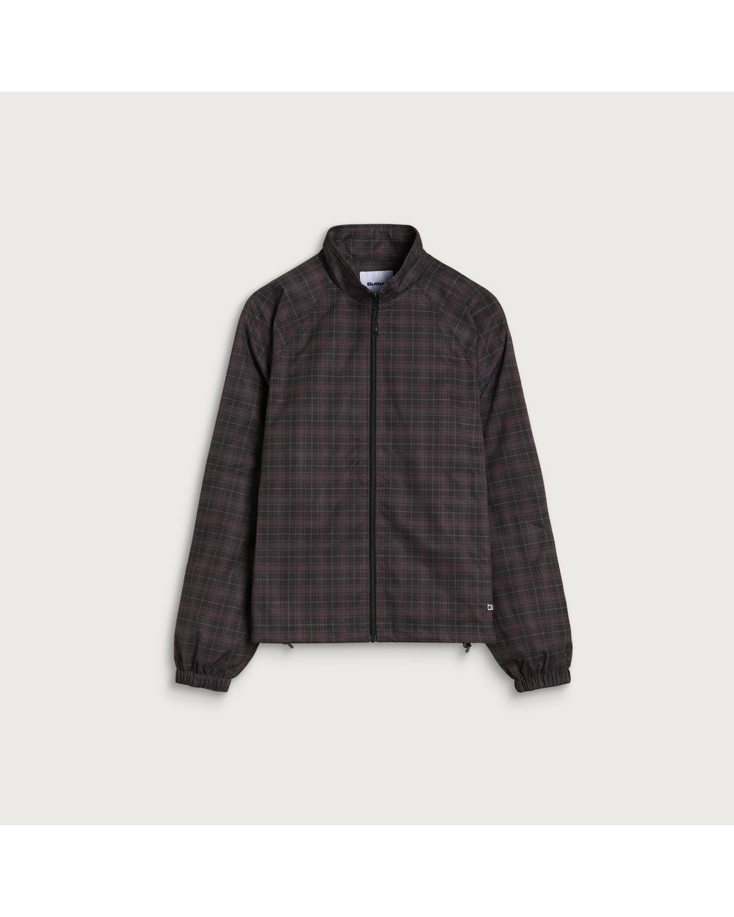 Butter Goods Black Plaid Nylon Jacket for men