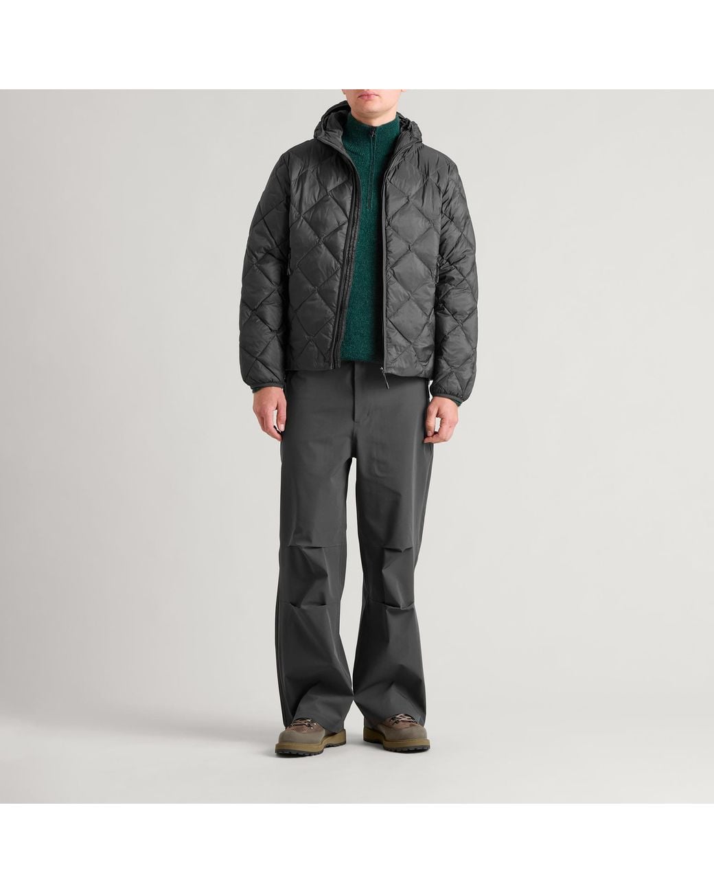 Hiking Patrol Black Base Lt Down Hooded Jacket for men