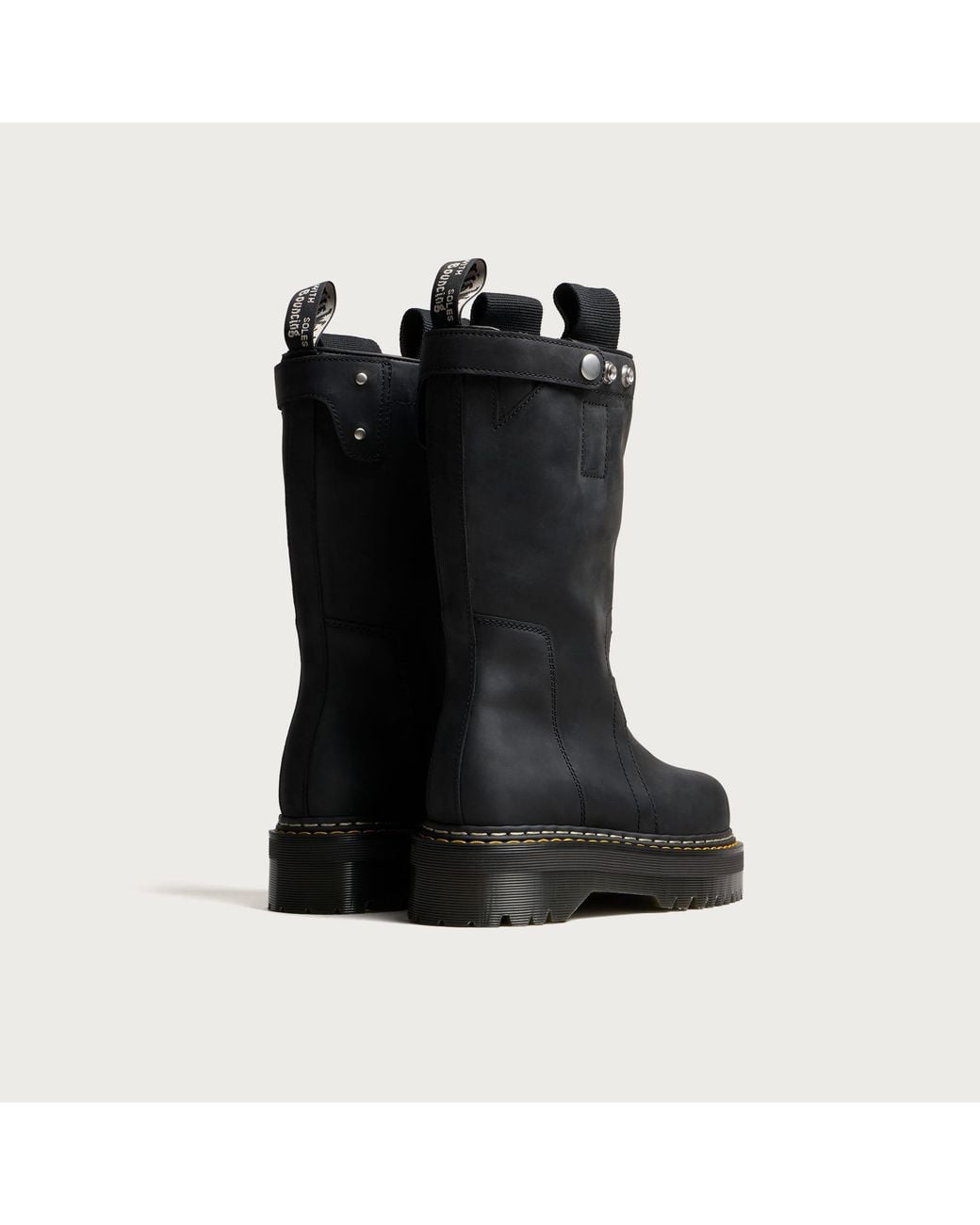 Rick Owens Black X Dr. Martens Quad Sole Pull On Boot