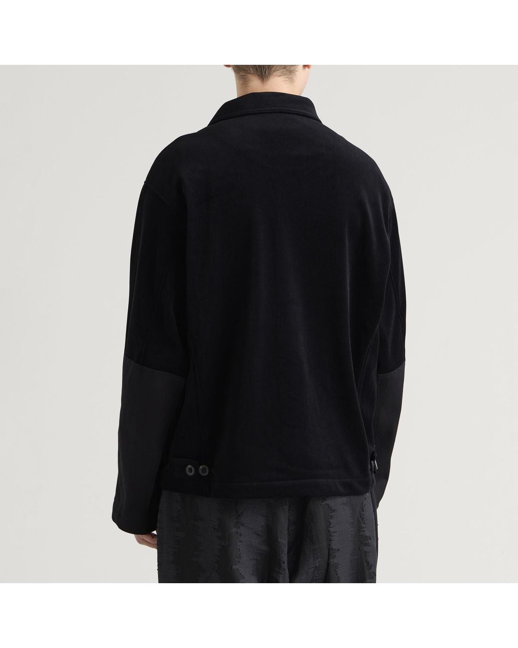 Y-3 Black Velvet Corduroy Utility Blouson for men