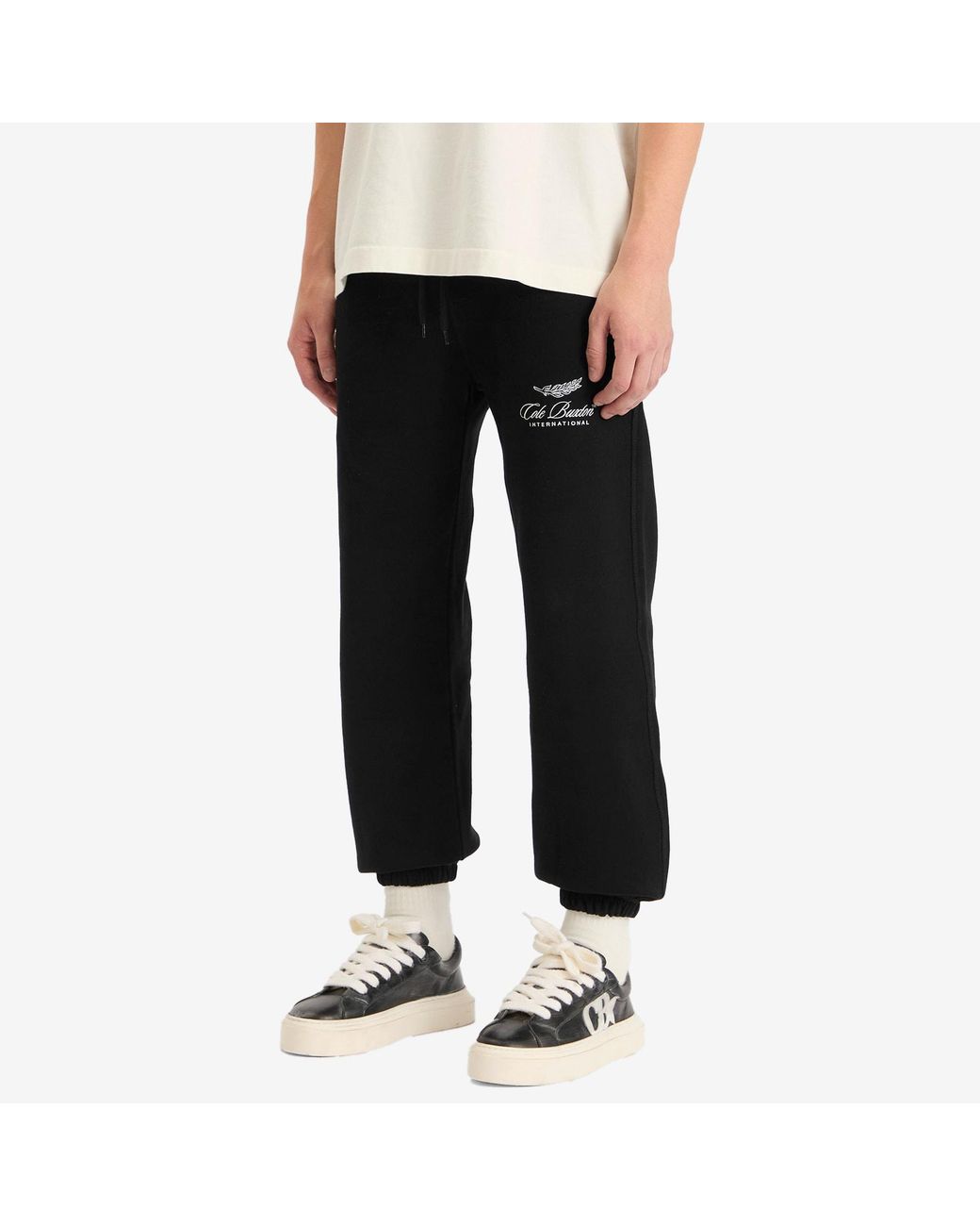 Cole Buxton Black International Sweat Pants for men