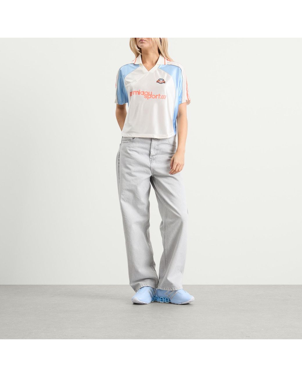 Adidas Blue X Miaou Football Cropped Top