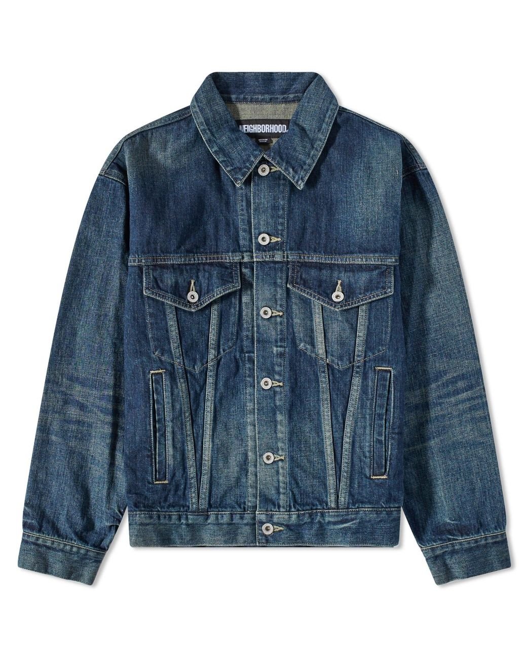 Neighborhood Washed Denim Type-4 Jacket in Blue for Men | Lyst Canada