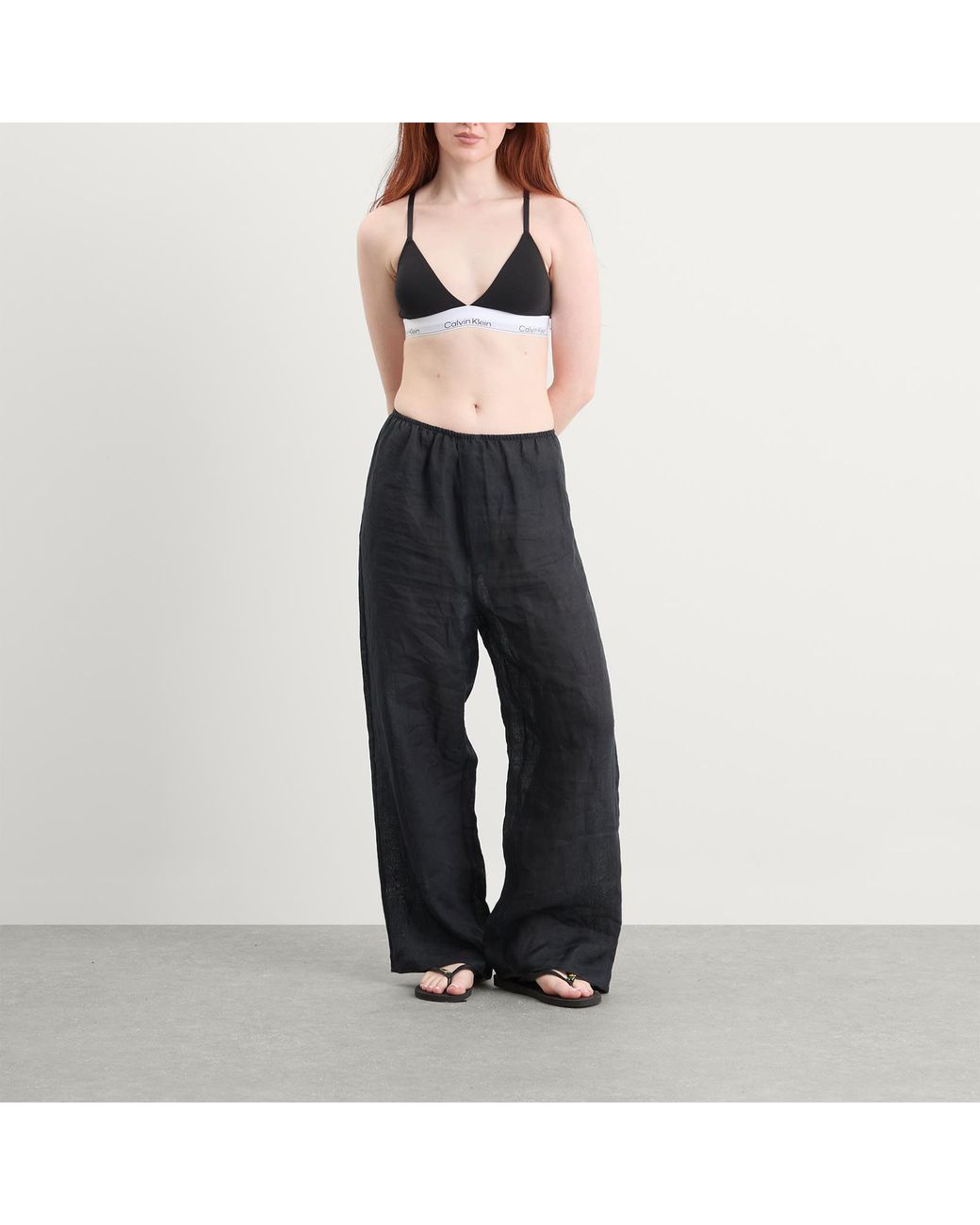 Calvin Klein Black Icon Lightly Lined Triangle Bra