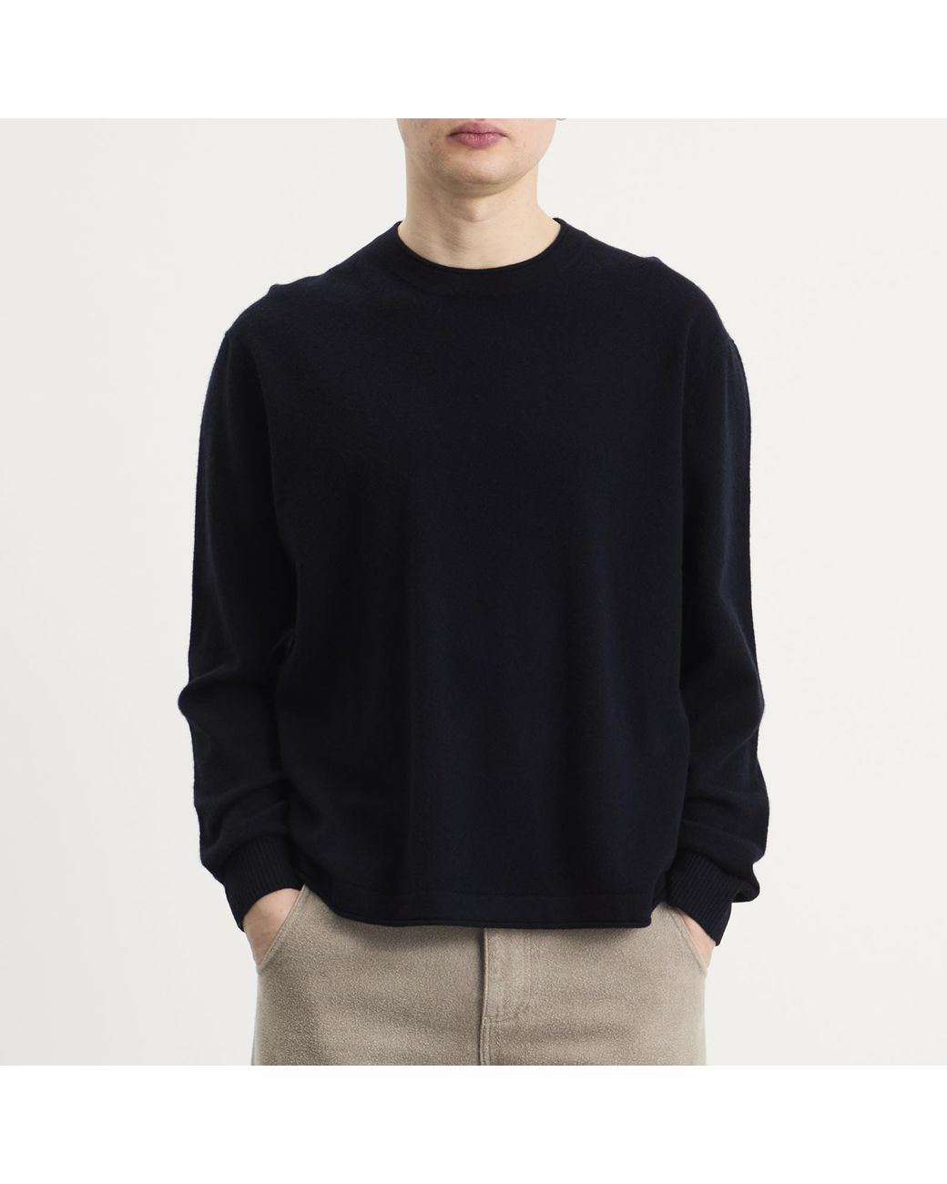 NN07 Black Sammy Crew Neck Jumper for men