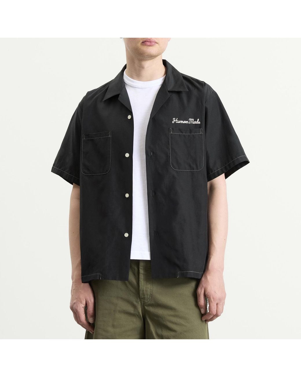 Human Made Black Embroidered Souvenir Shirt for men