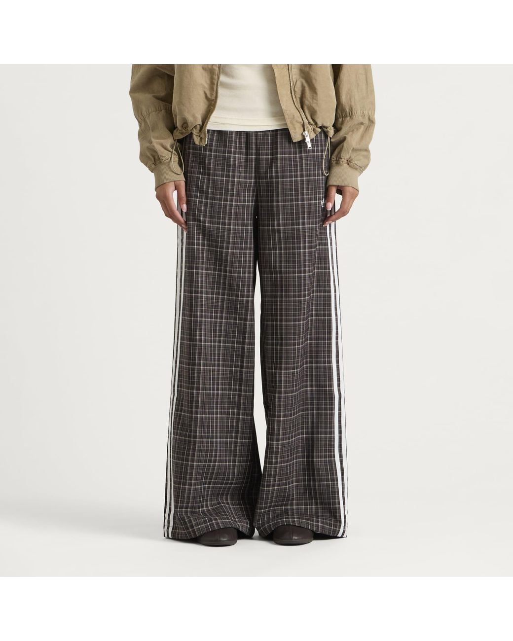 Adidas Gray Check Track Pant