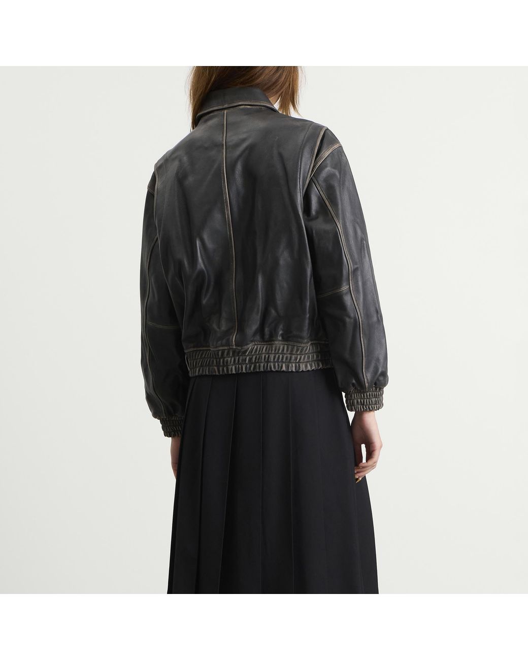 DUNST Black Refined Leather Blouson