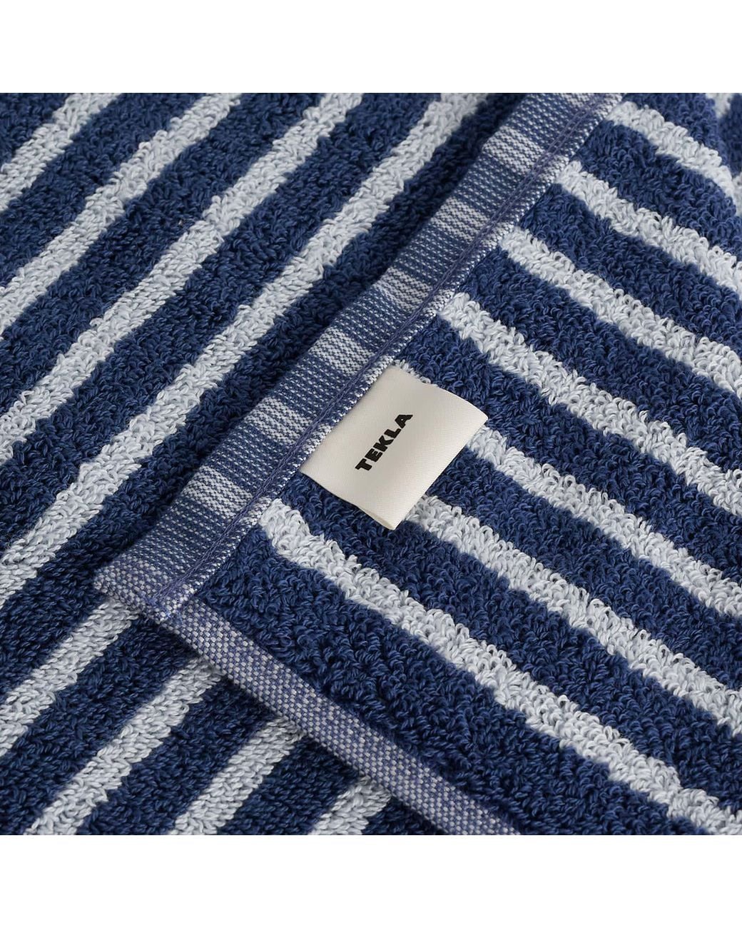 Tekla Blue Organic Terry Hand Towel