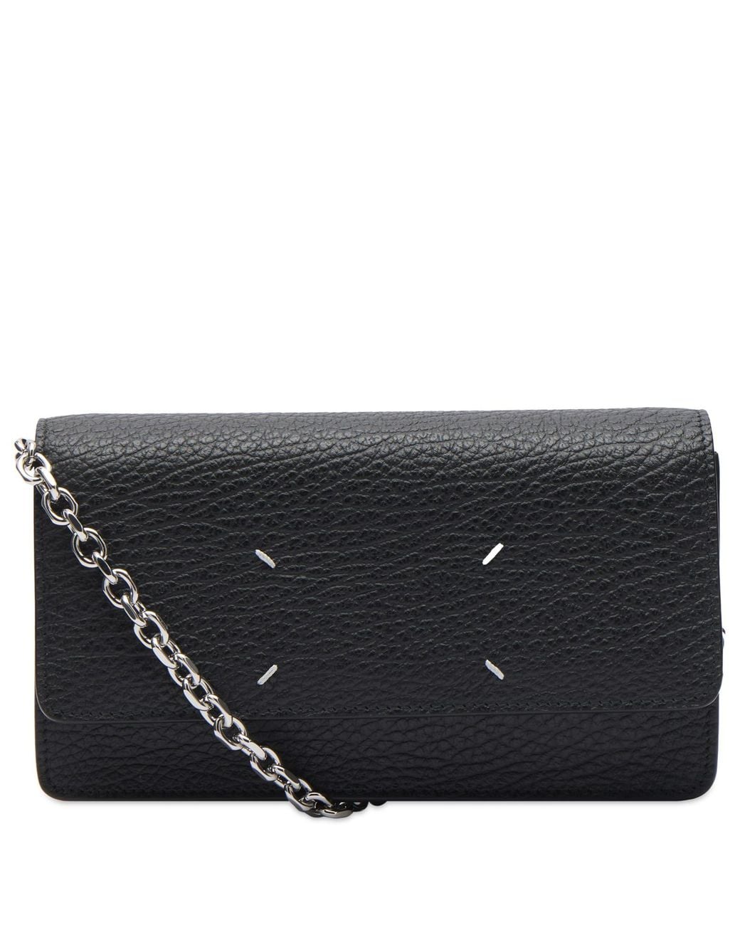 Maison Margiela Black Large Wallet With Chain
