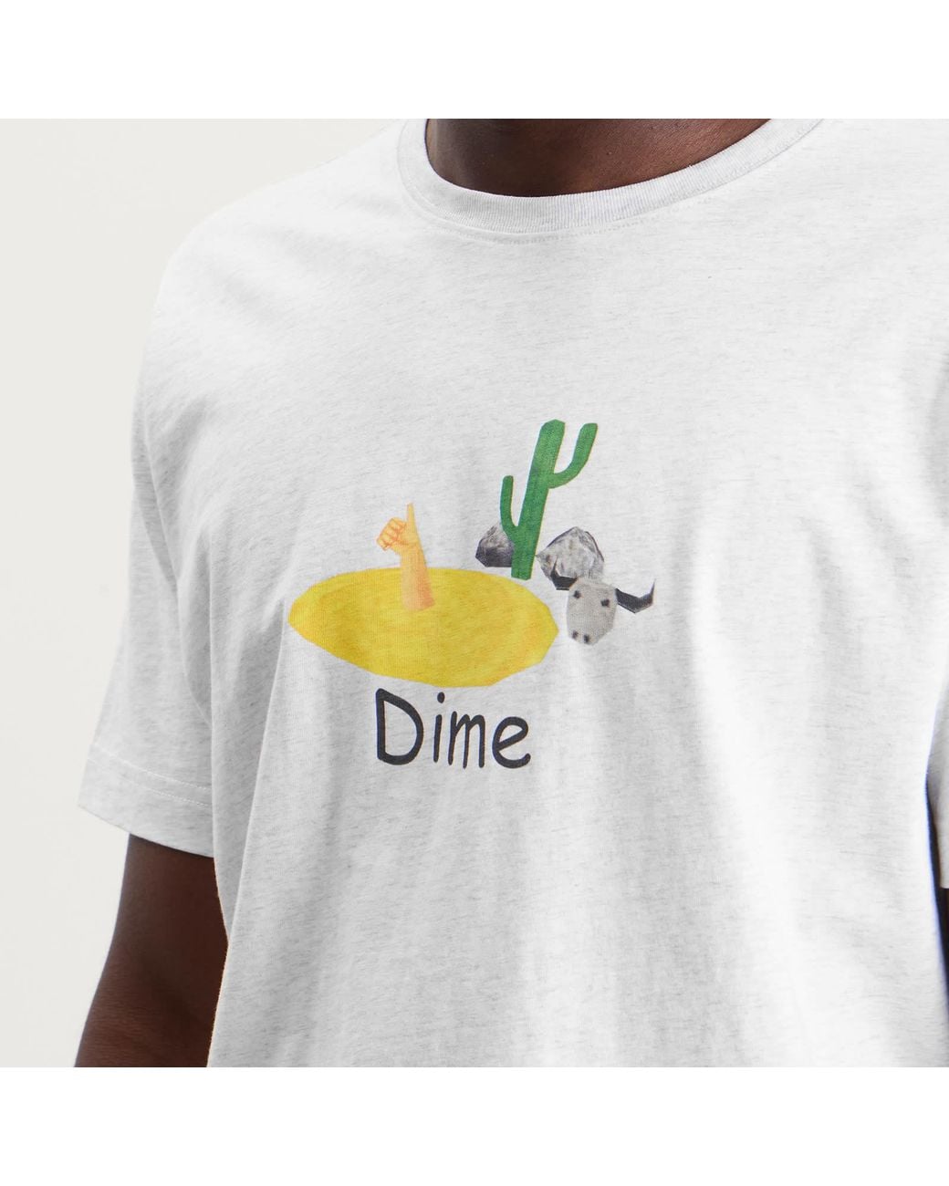Dime White Quicksand T-Shirt for men