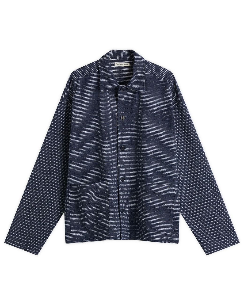 YMC Blue Pj Overshirt for men