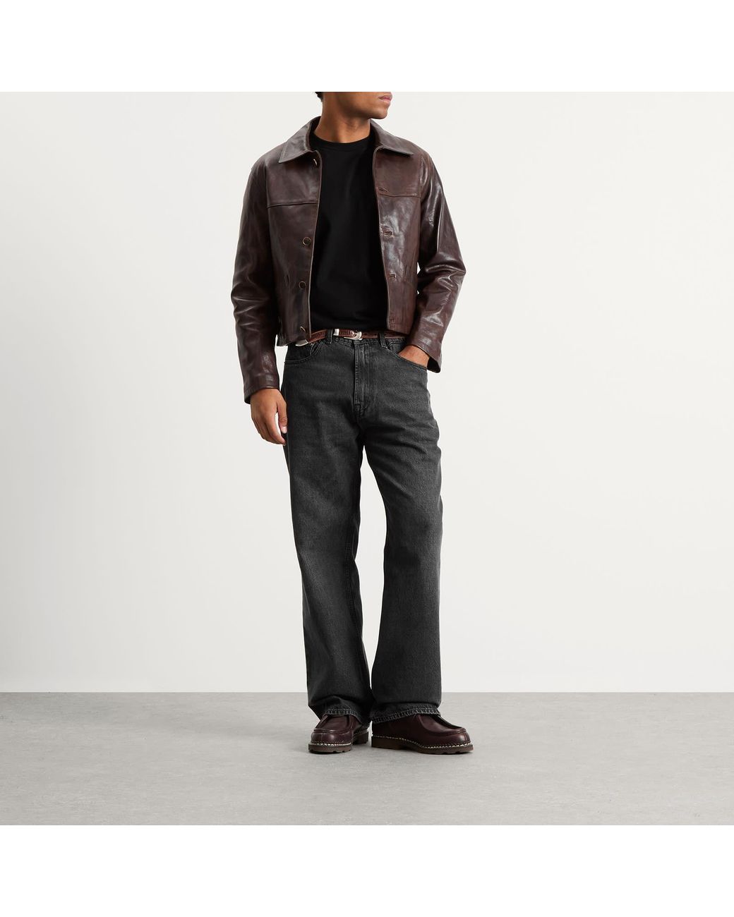 AURALEE Heavy Lamb Leather Blouson in Brown for Men | Lyst Australia