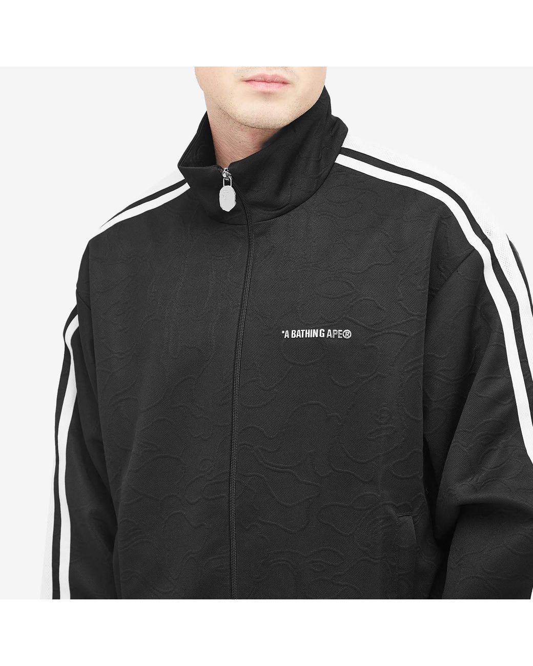 A Bathing Ape Black Line Camo Track Jacket for men