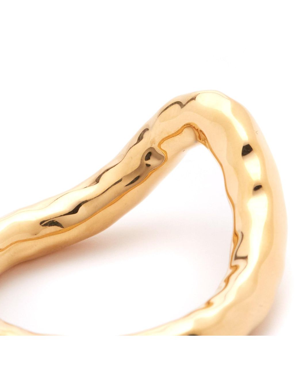 【JIL SANDER 】FW5 ハンマード イヤリング Jil Sander Fw5 Hammered Ring in Metallic | Lyst