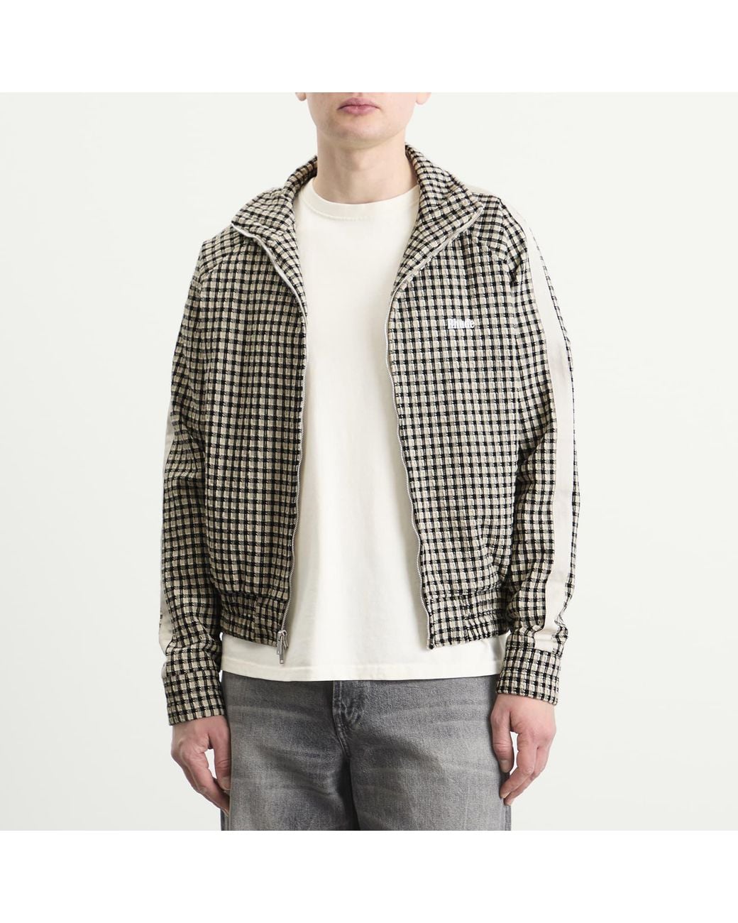 Rhude Black Gingham Hamptons Track Jacket for men