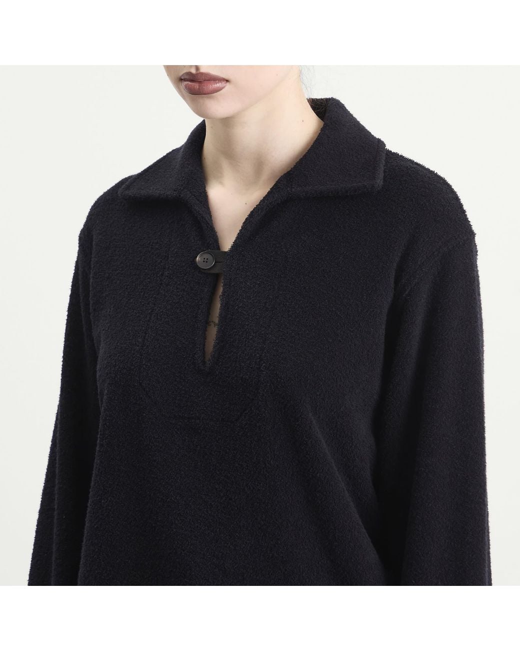 Auralee Blue Pile Shirt