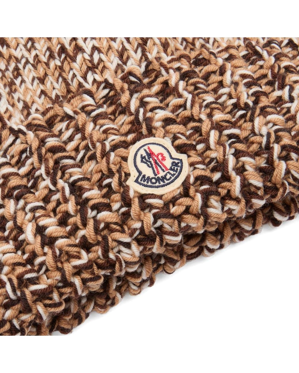 Moncler Brown Wool Beanie Hat