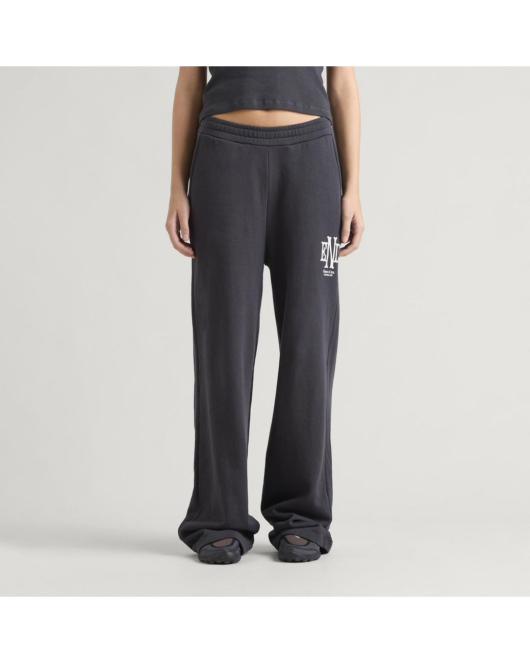 END. Black Mono Sweatpant