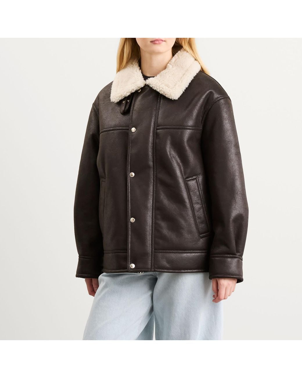 DUNST Black Faux Shearling Jacket
