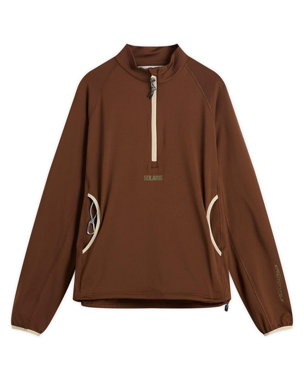 KA_YO_Prototype Brown Half Zip Base Layer for men